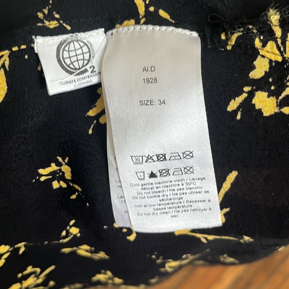 Ganni Floral Crepe Maxi Wrap Dress Size 2 - Picture 5 of 6